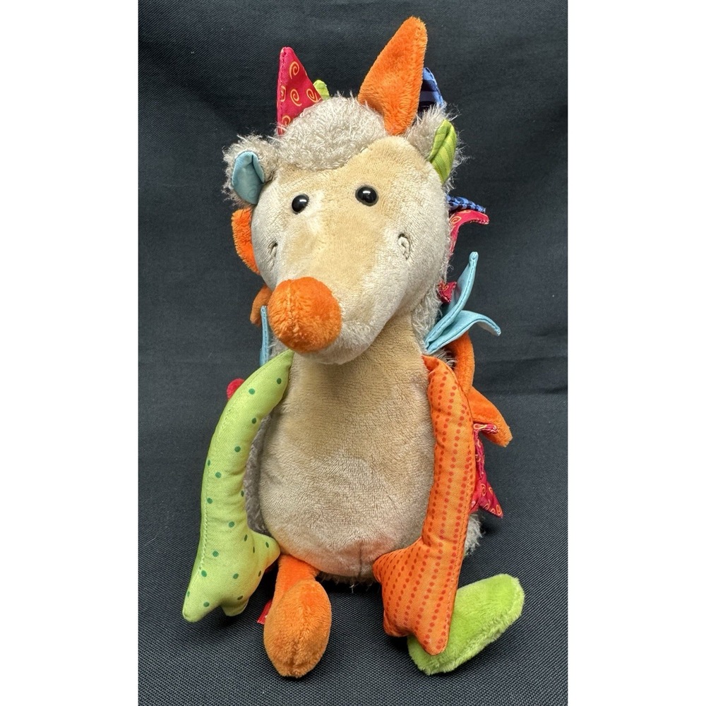 Sigikid Patchwork Hedgehog 12" Plush/Stuffed Animal Toy Multicolor